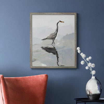 Toile encadrée de qualité supérieure Heron - prête à être accrochée
