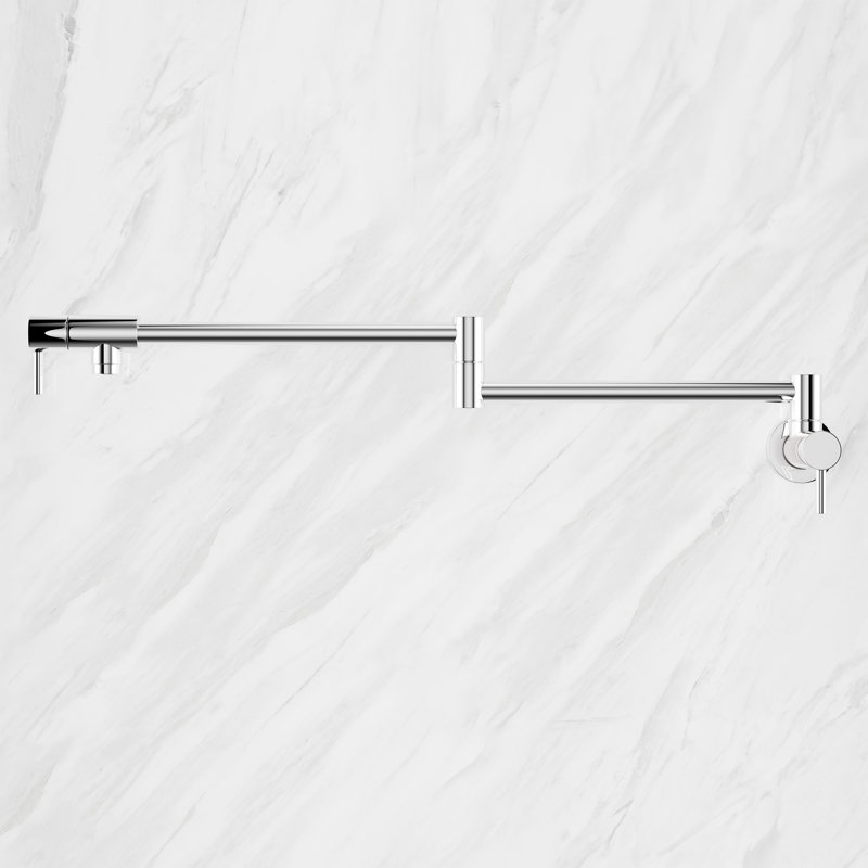 Ivy Retractable Wall-Mounted Pot Filler, Polished Chrome