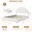 Structure de lit double avec tiroirs de rangement, lit plateforme tapissier Boucle, tête de lit ronde, robuste, silencieux, sans sommier tapissier, blanc-1515648026-1515648027