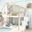 Twin-Over-Twin Bunk Bed With Playhouse Features And Shelves