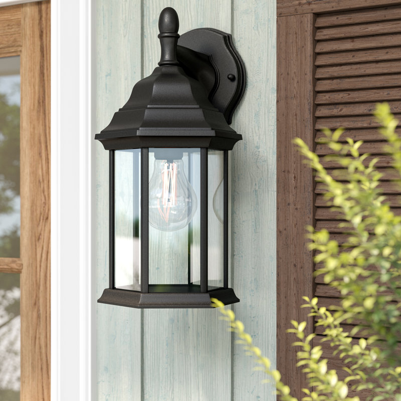 Lanterne murale d'extérieur Sevier , Noir, H 12,5 po x l 6,5 po x P 7,75 po