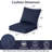 22" x 24" Outdoor/Indoor Deep Seat Patio Chair Cushions (Set of 2) - Weather-Resistant Design-1787669284