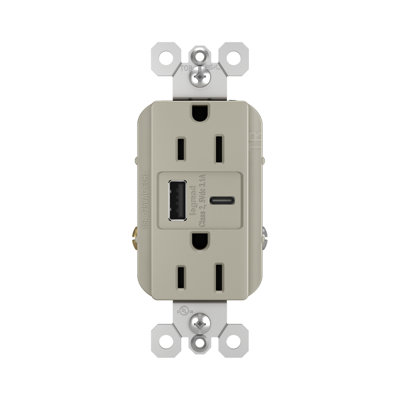Radiant 15 Amp Tamper-Resistant with 3.1A USB Type A/C Outlet