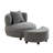 Comfortable Modern Chair With Ottoman And Side Table