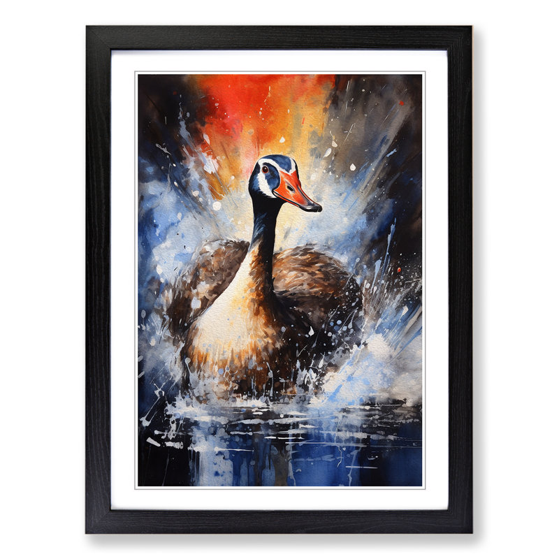 Goose Gestural - Framed Print