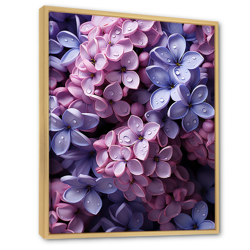 Vibrant parfum Lilac Blossoms II - impression, H 32 po x l 24 po x P 1 po, Cadre naturel flottant