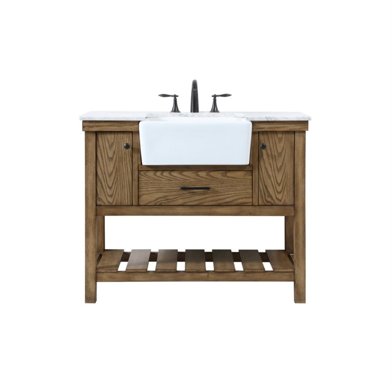 Ensemble de meuble-lavabo simple 42 po Algier, Bois flottant