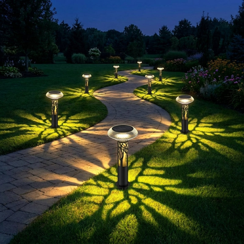 6 -pack 3000k Solar Led Outdoor Landscape Lighting For Path Walkway Driveway Sidewalk Patio Lawn Yard Garden Decor