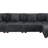 5 - Piece Upholstered Gray Faux Rabbit Fur Flannel Modular Sectional Sofa with Throw Pillows & Removable Ottomans-190078668