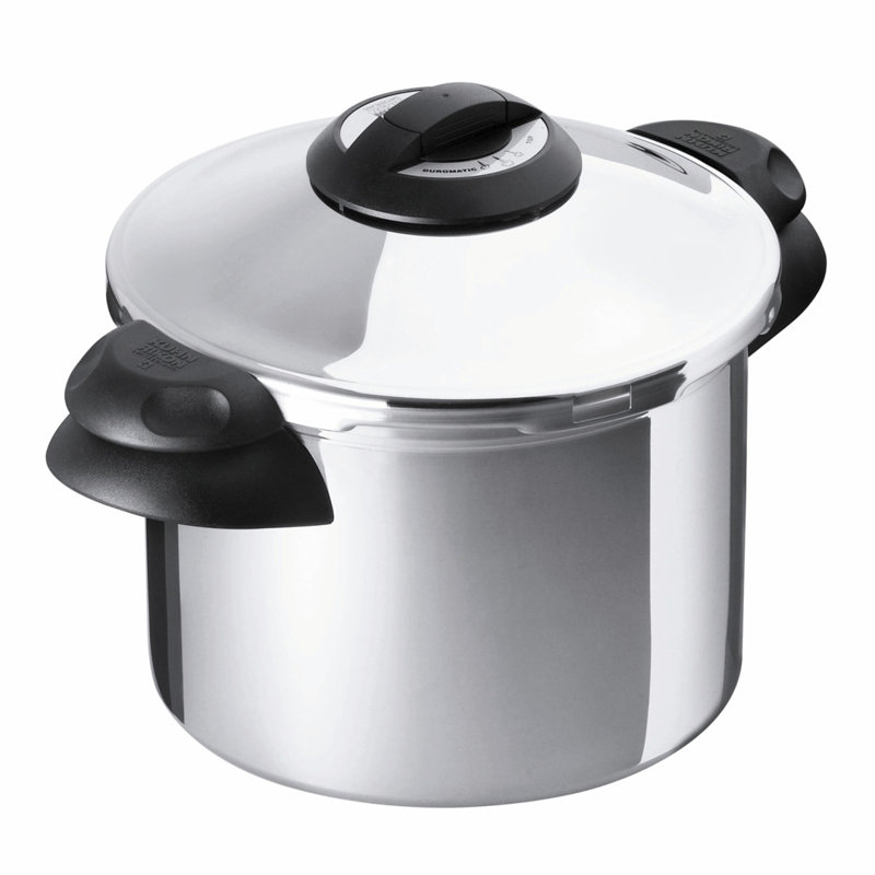 Kuhn Rikon Duromatic Top Stainless Steel Pressure Cooker for All Hobs, Side Grips, 4L / 24cm