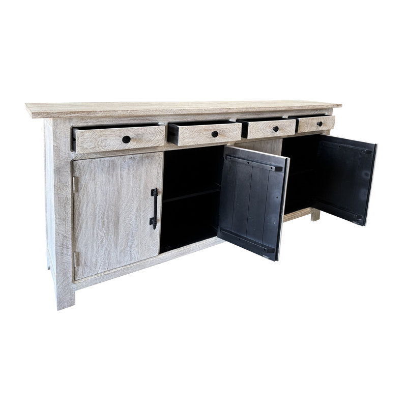 Buffet 4 portes 4 tiroirs, Blanc