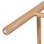 Tabouret de comptoir en bois d'hévéa à hauteur de siège de 27,76 po Denvor avec siège rembourré et dossier courbé-132834026