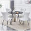 Ensemble de table de salle à manger en pierre frittée de 42 pouces avec ensemble de chaises en polyuréthane poli miroir-217673572