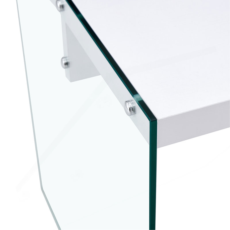 The Top Of The Coffee Table Is Made Of MDF And Stickers, And The Sides Are Clear Tempered Glass. The Design Is Simple And Elegant, And The Structure Is Strong.