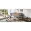 Lit mezzanine simple double pleine grandeur avec échelle d'accès et glissade ludique, gris-1708764100