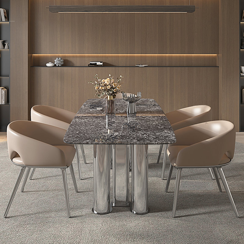 8 - Person Double Pedestal Dining Set, 29.53" H x 70.87" L x 35.43" W