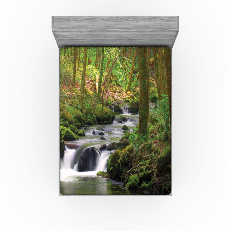 Ensemble de 2 drap-housse Ambesonne River, Drap-housse très grand californien