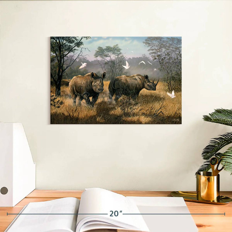 Brampt Rhino Wilderness, 8" H x 12" W