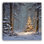 Sapin de forêt avec lumières d'hiver sur toile tendue