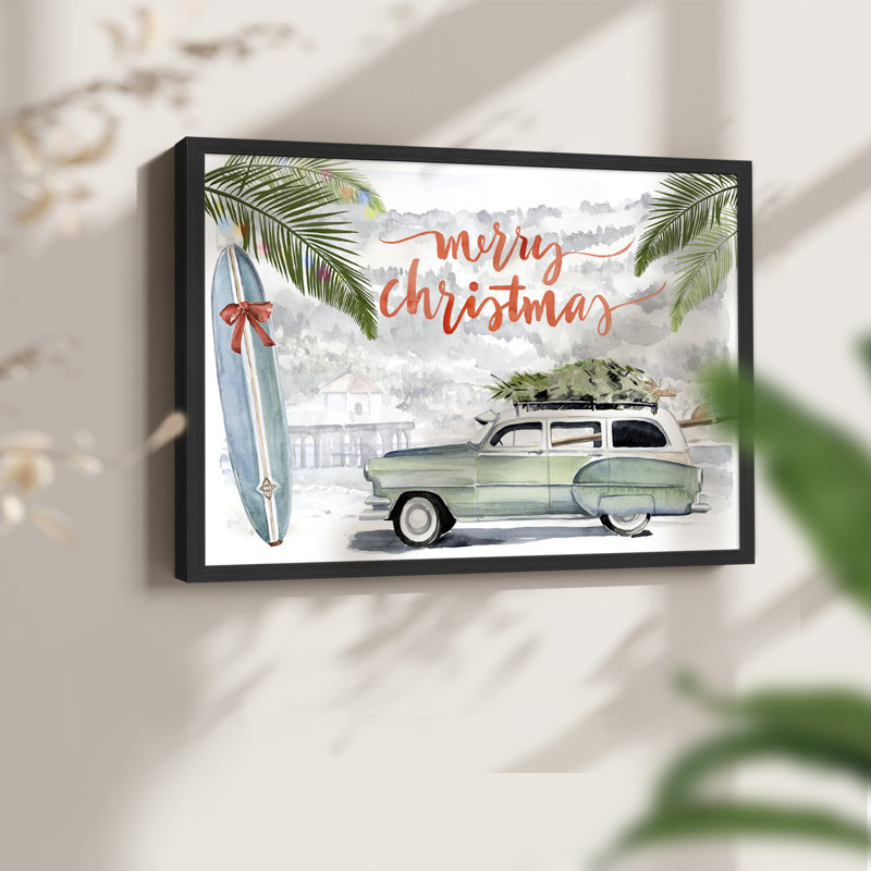«So Cali Christmas Collection A», reproduction encadrée - Restickable, H 22 po x l 28 po, Noir, noir, noir, noir