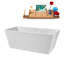 Baignoire autoportante de 63 po avec drain interne Streamline-101413442