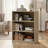 Beige Sturdy 3-Tier Bookcase, 2 Adjustable Shelves & 1 Fixed Shelf-717661361