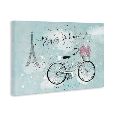 Art mural sur toile "Love Paris" par Martina Pavlova