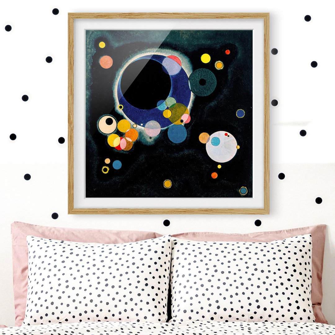 Gerahmtes Papierbild Skizze Kreise von Wassily Kandinsky