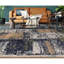 Tapis bleu noué à la main de haute qualité