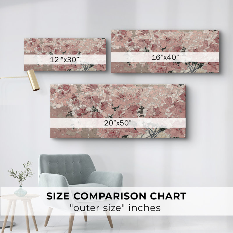 Botanical Series-CECXCVI- Toile tendue avec châssis - Prêt à être accroché, H 12 po x l 30 po