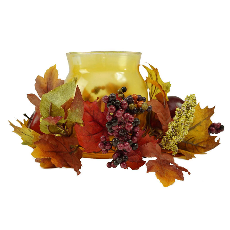 Autumn Harvest Apple and Berry Glass Hurricane