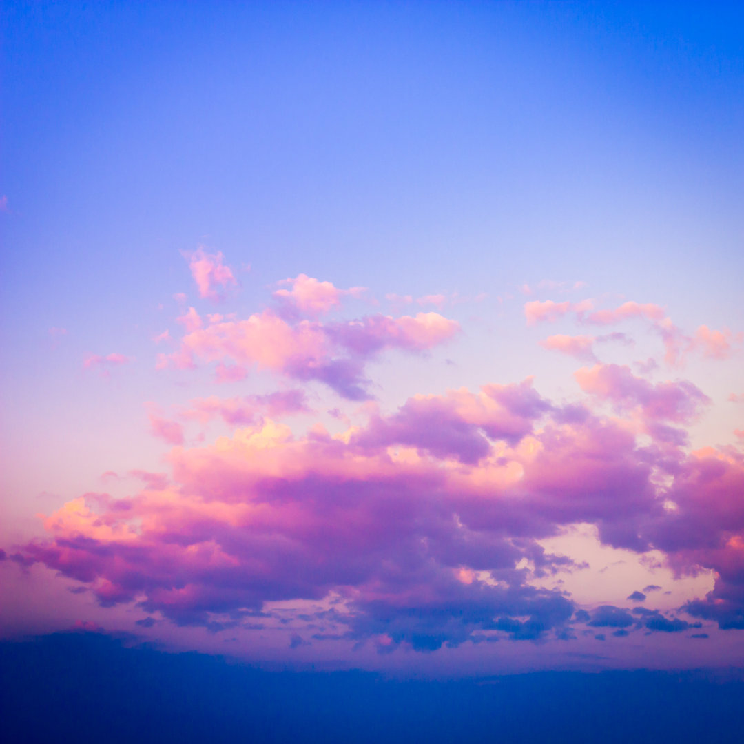 Sonnenuntergang Himmel Wolken von Letty - Leinwandbild