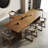 Brown Rectangular Solid Wood Dining Table-2119976078