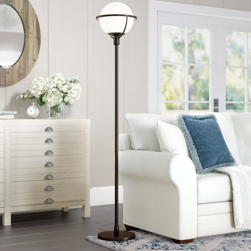 Chaviano 69'' Torchiere Floor Lamp, Blackened Bronze