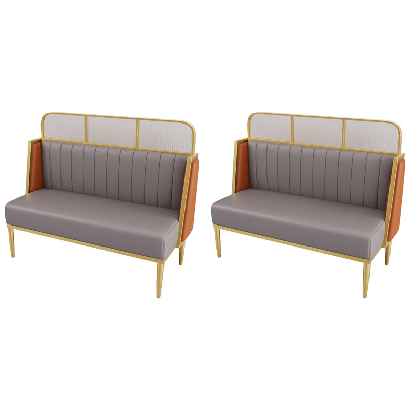 Banc rembourré en similicuir Light Luxury