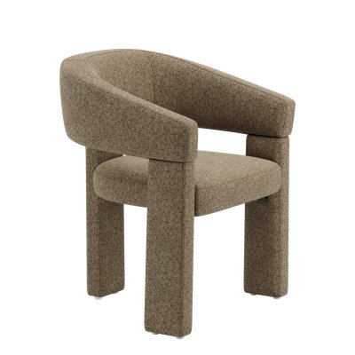 Upholstered Barrel Dining Arm Chair