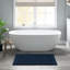 Tapis 100% coton 24 x 36 po réversible bleu marine 3000 g / m² - Sensation de densité et de douceur, durable, lavable à la machine Facile à entretenir, lavable-837776163