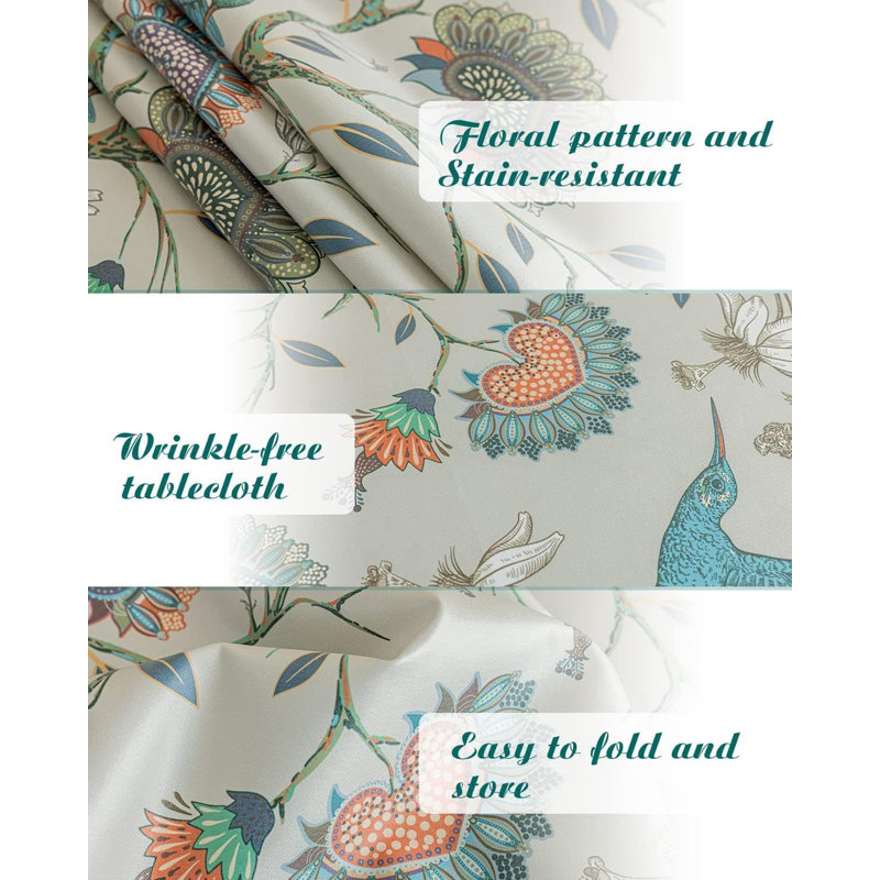 135x200cm Wipe Clean Rectangle Fabric Table Cloth