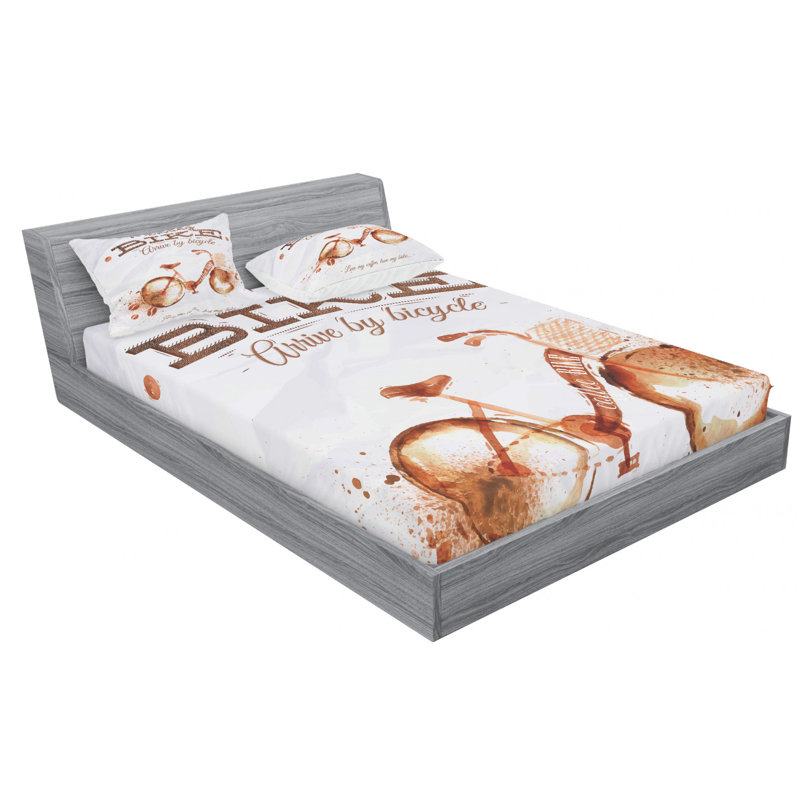 Microfiber Sheet Set, Queen Sheet Set with Fitted Sheet