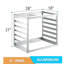 Support mural en acier inoxydable pour 6 moules à brioches, 53 cm H x 71 cm L x 46 cm P