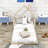 Wood Floor Bed with House-shaped Headboard-947129574-978519340