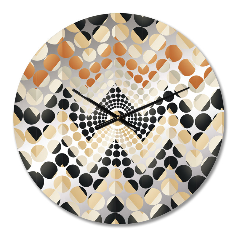 Geometric Chevron - Horloge murale géométrique, Médium