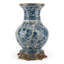 Blue Scroll Porcelain Vase with Bronze Ormolu