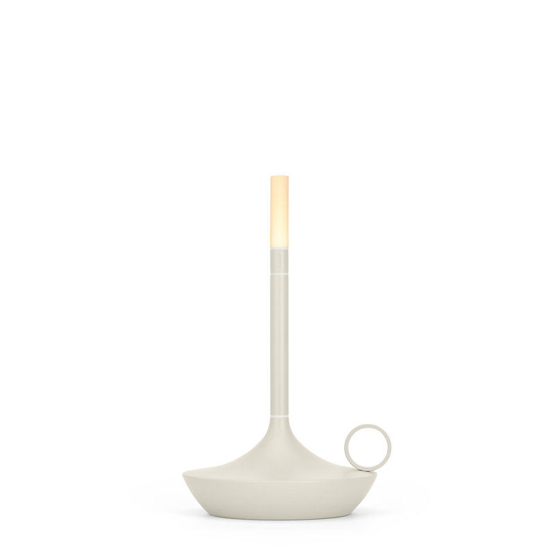 Wick Portable Rechargeable Table Lamp, Mist Grey, 6.5" H x 4.7" W x 4.7" D