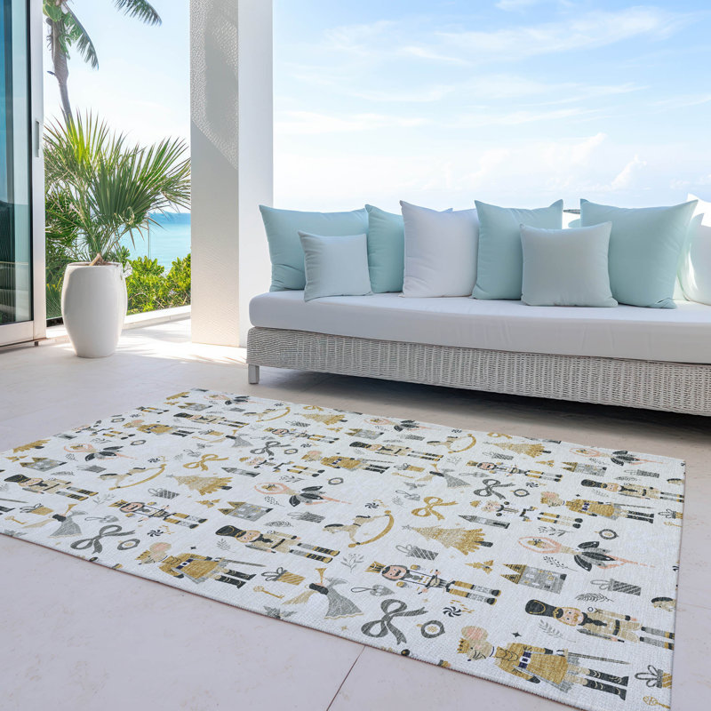 Tapis tissé à la machine Xhevrie, Rectangle 5 pi x 7 pi 6 po