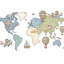 Papier peint carte du monde amovible montgolfière-1096992066-1096992067