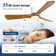 42 In. Smart Indoor Wood  Ceiling Fan With 3-colours Led Light And Dimmer And Dc Reversible And App/wall Switch/remote