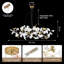 Ceramic Ginkgo Leaves Chandelier Lighting, D47"