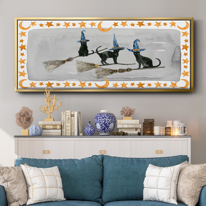 Collection «Black Cat» - toile encadrée, H 12 po x l 30 po