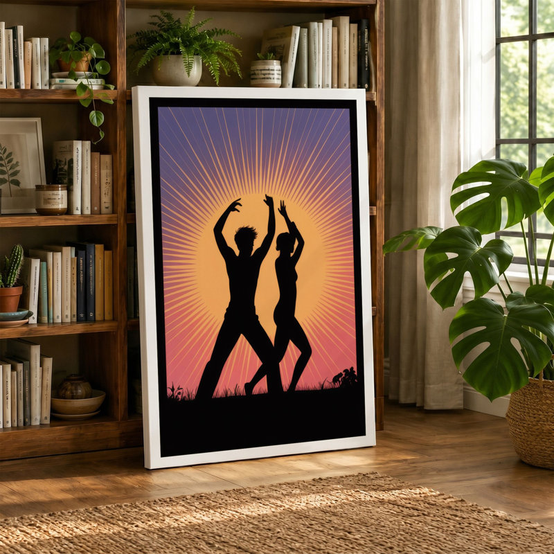 Triumph at Sunset Modern 1 Piece Wrapped Canvas Wall Art, 24x16 - 61.0 x 40.6 cm, White Border